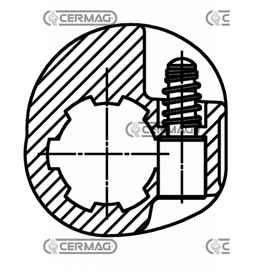 Vila kardana za KK 41x118   1''3/8  Z=6  T=10      12601