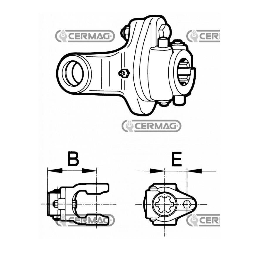 Vila kardana za KK 30.2x80  1''3/8 Z=6 sa vijkom sig. Mt.max 2100Nm      8323