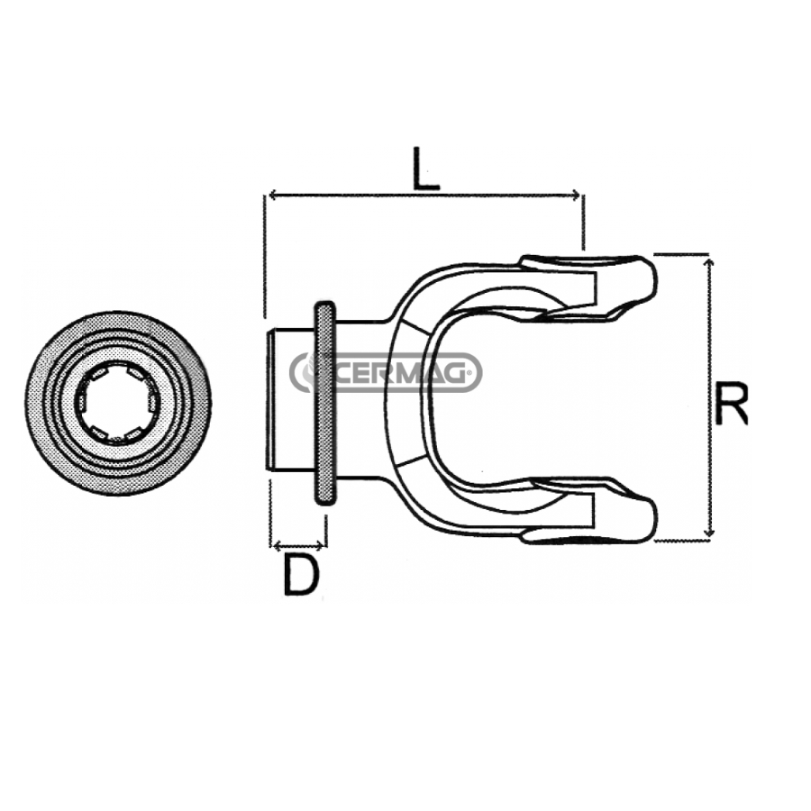 Vila kardana za KK 35x106.5 Z=6     11920