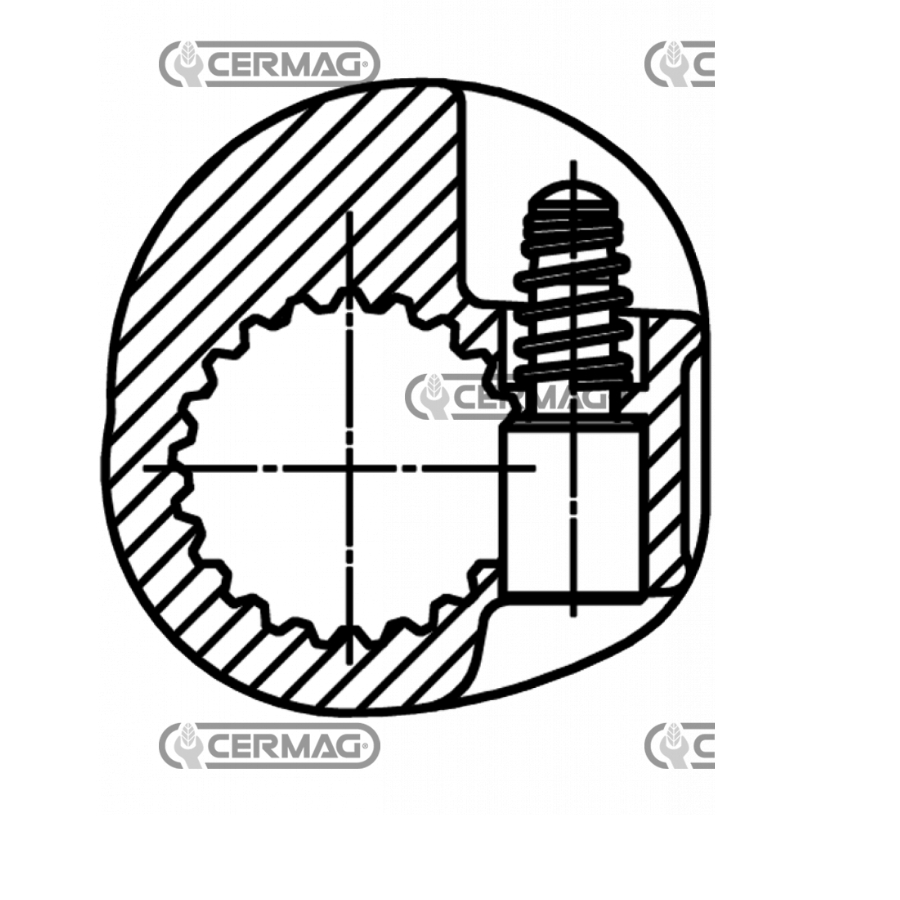 Vila kardana za KK 41x118  1''3/8  Z=21   T=10