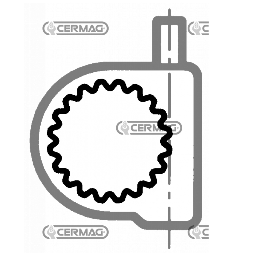 Vila kardana za KK 30.2x92  Z=20  1''3/4 sa osiguračem     10458