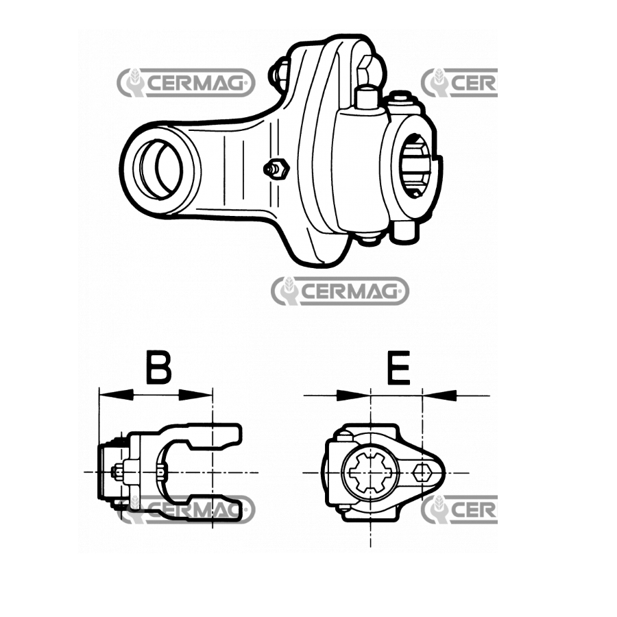 Vila kardana za KK 22x54 1.3/8'' Z=6 sa sig vijkom